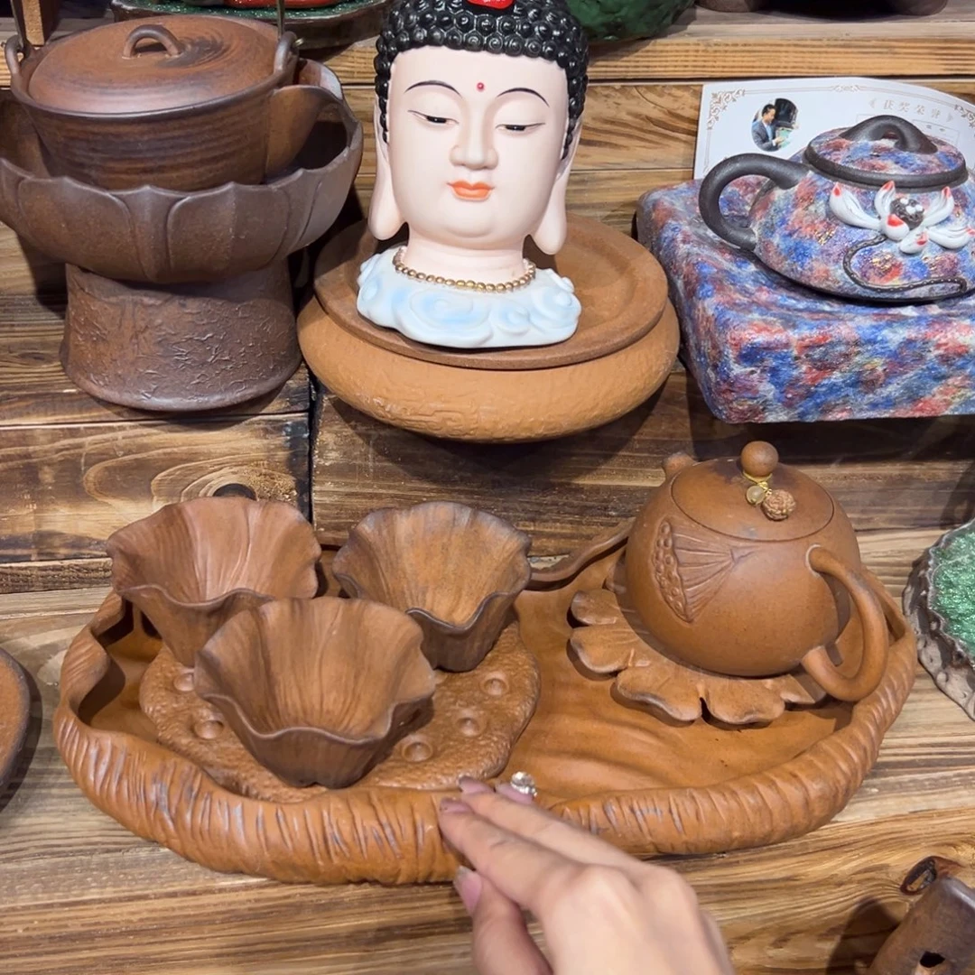 裸烧老岩泥原矿茶具