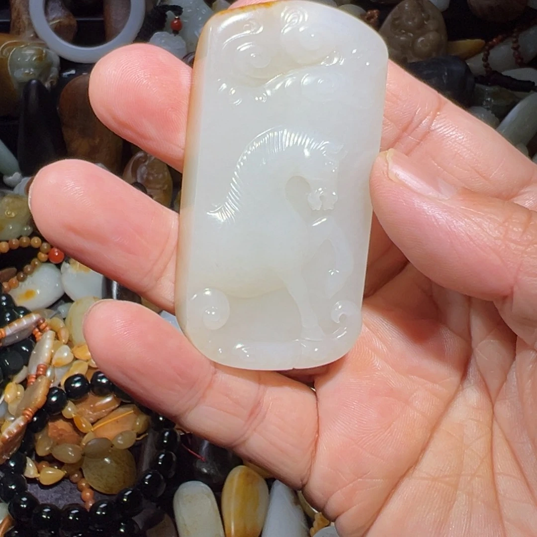 和田玉吊坠(不含链)未镶嵌老*