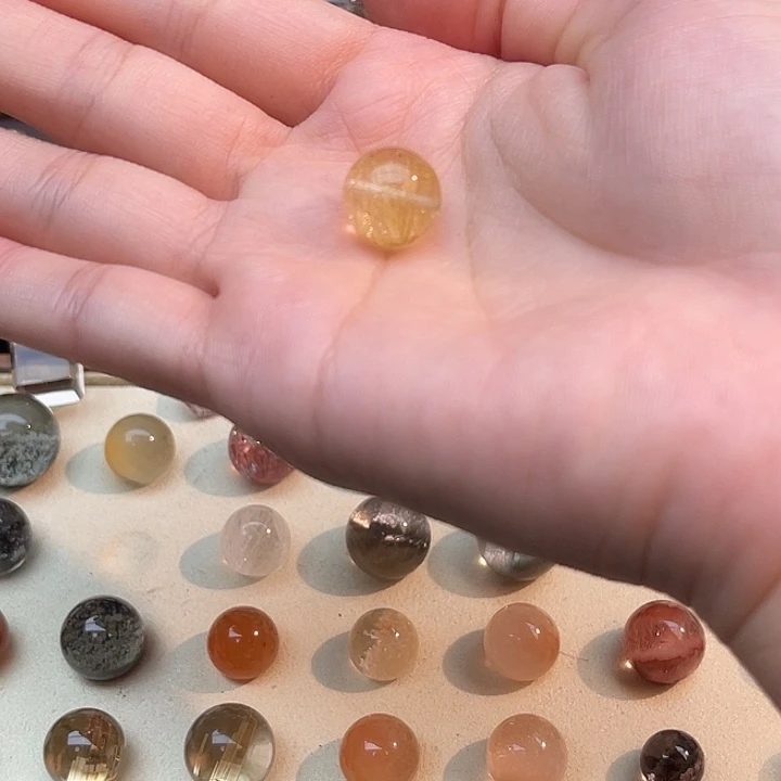 未镶嵌珠宝半成品发晶12.9mm