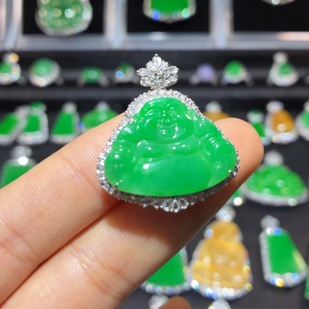 翡翠未镶嵌耳饰翡翠