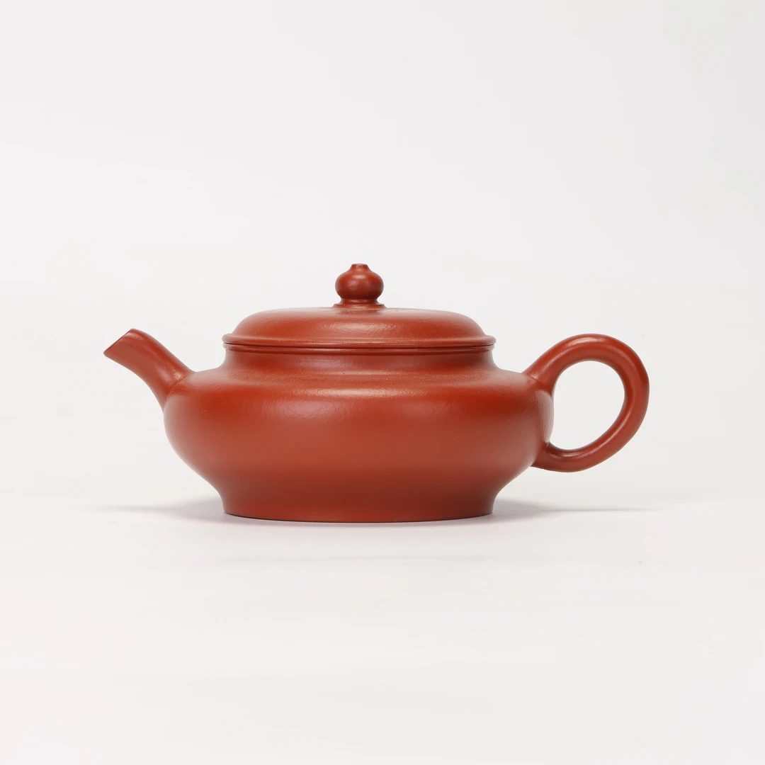 【梵山暮云】大彬虚扁 朱泥 125cc （JHT00363）