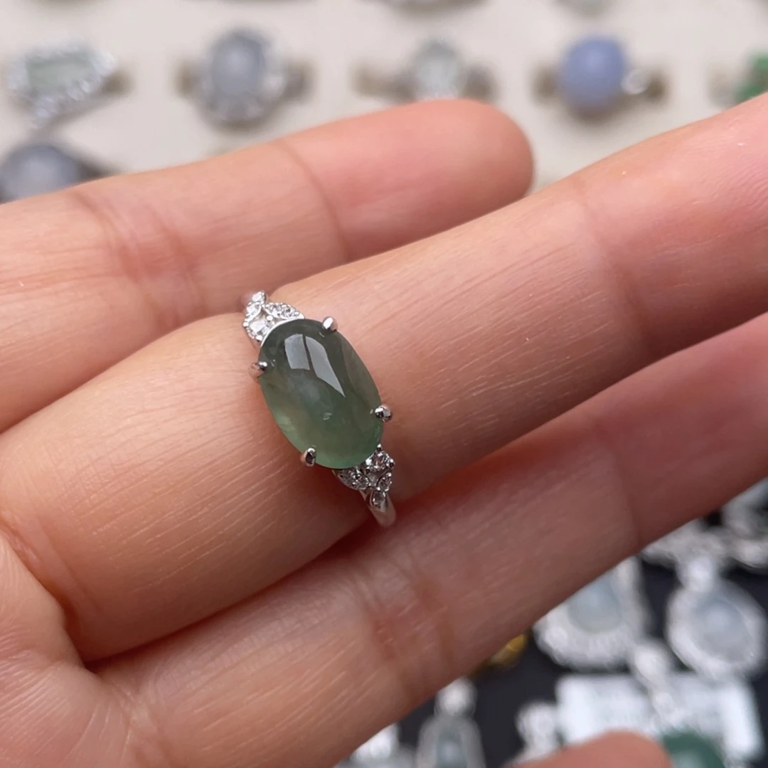 翡翠银S925镶嵌吊坠(不含链)