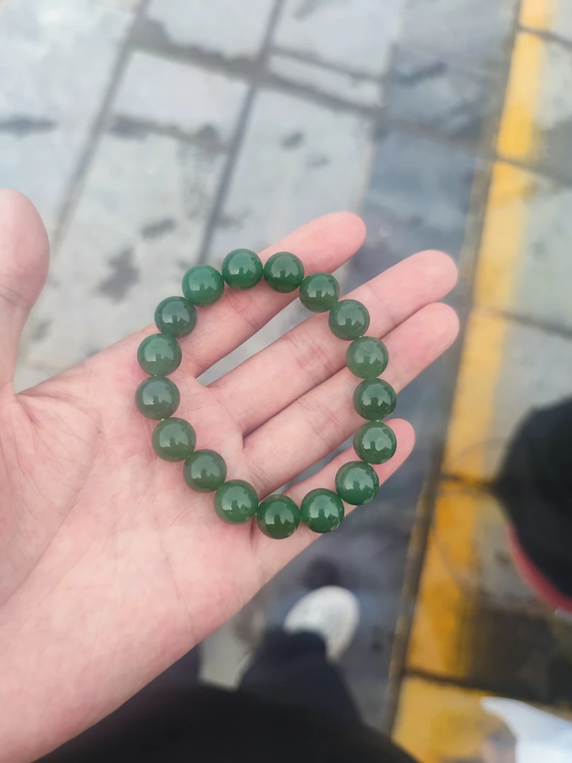 和田玉碧玉手串未镶嵌