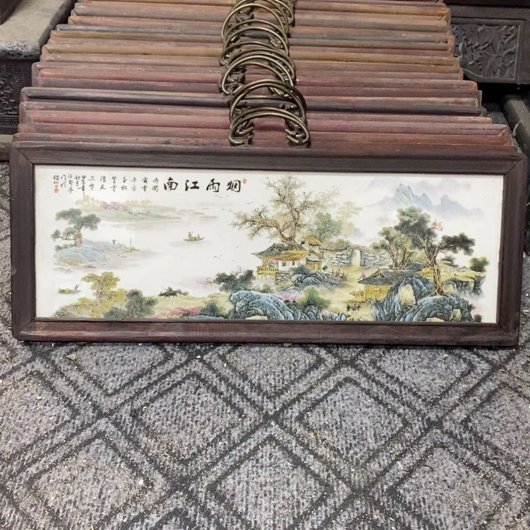 瓷53*21 景德镇瓷板画柴窑烧制