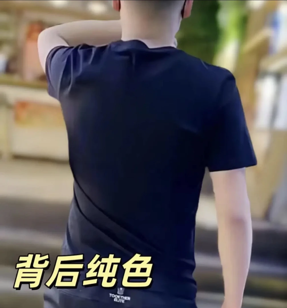 2025夏季新款潮流时尚宽松休闲百搭圆领高级感男装男士短袖T恤