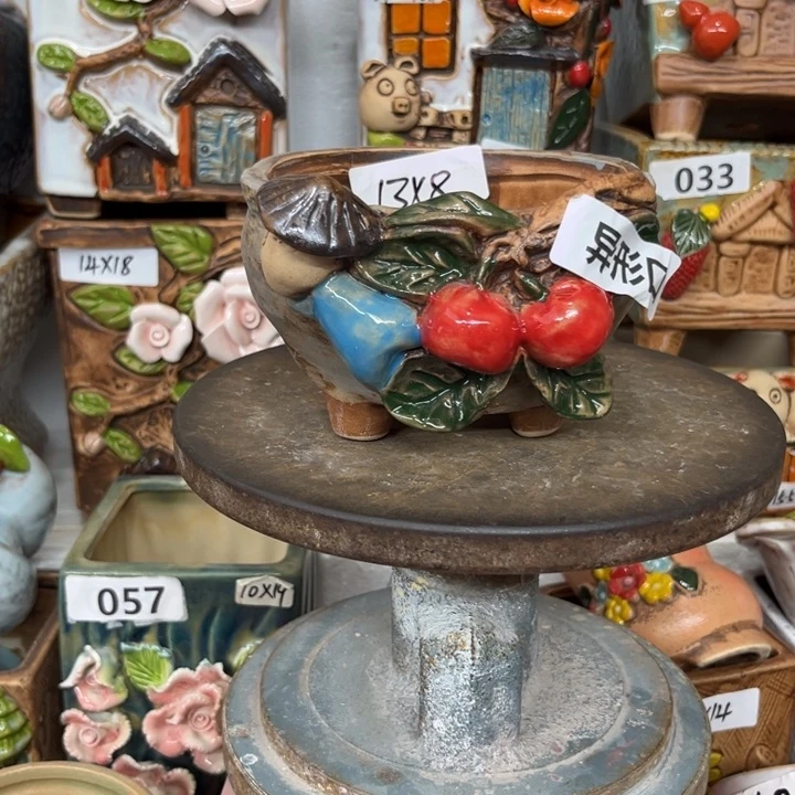 紫砂花盆粗陶材质多肉花盆