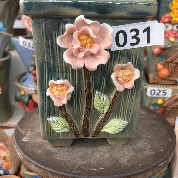 紫砂花盆粗陶材质多肉花盆