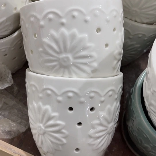 多肉绿植陶瓷花盆，有孔，微瑕