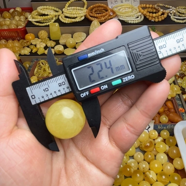 蜜蜡未镶嵌珠宝奇石天然蜜蜡微瑕散珠一粒178