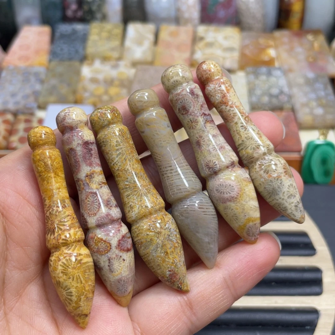 硅化玉未镶嵌颈饰文昌笔30米1个