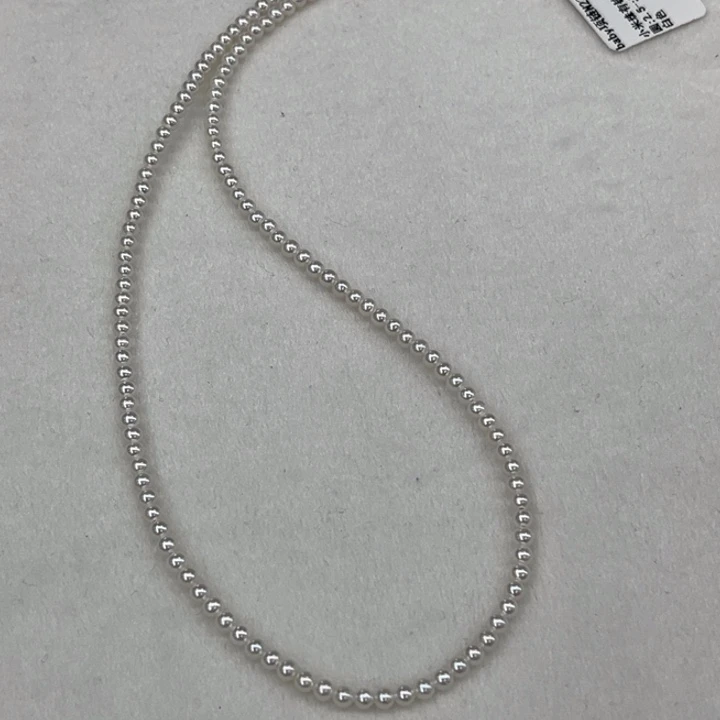项链银S925镶嵌淡水珍珠2.5-3mm98号
