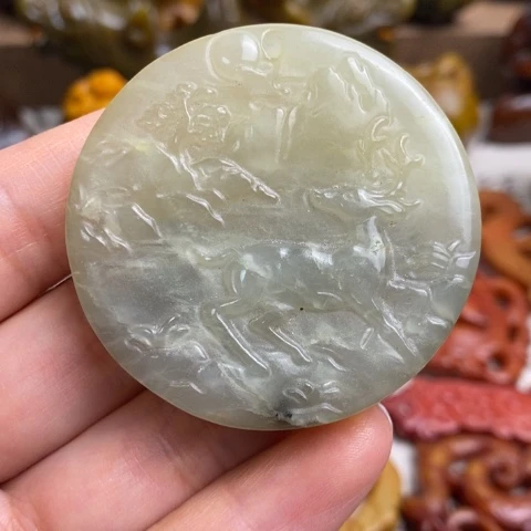 未镶嵌蛇纹石玉颈饰113