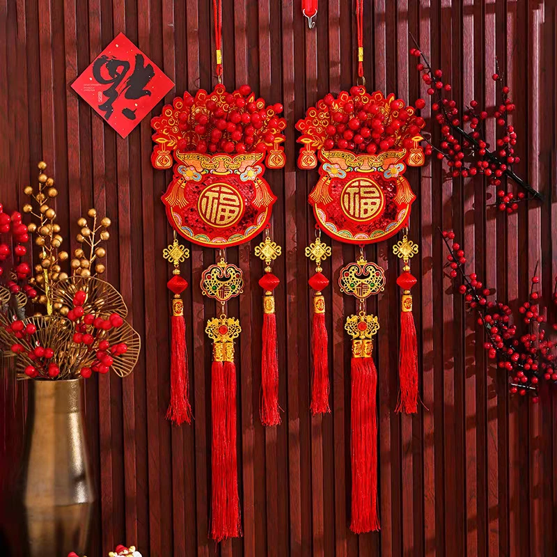 2026新款红果福袋挂件乔迁新居室内客厅装饰春节门挂新年挂件