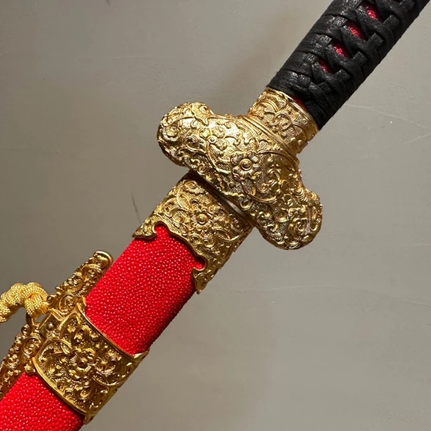 四千余层红鱼皮镀金贯宵剑周谊杰正武堂刀剑冷兵器未开刃