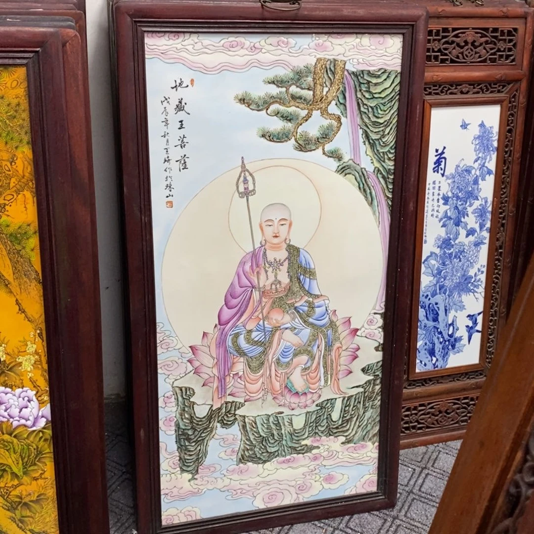 瓷片1.2*66*1景德镇瓷板画柴窑烧制