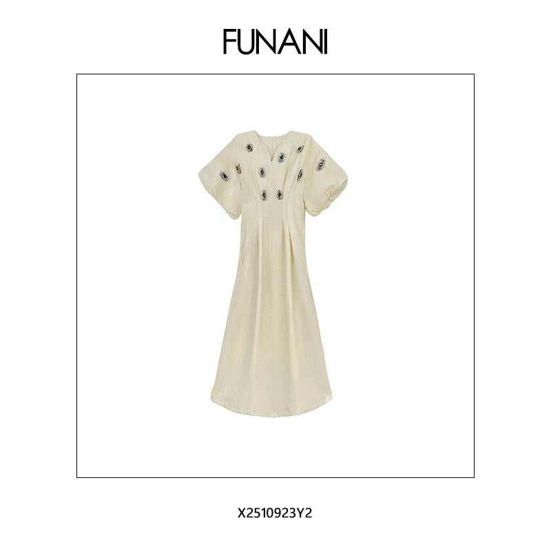 【FUNANI】 轻奢法式高级感重工原创设计感  连衣裙  X2510923