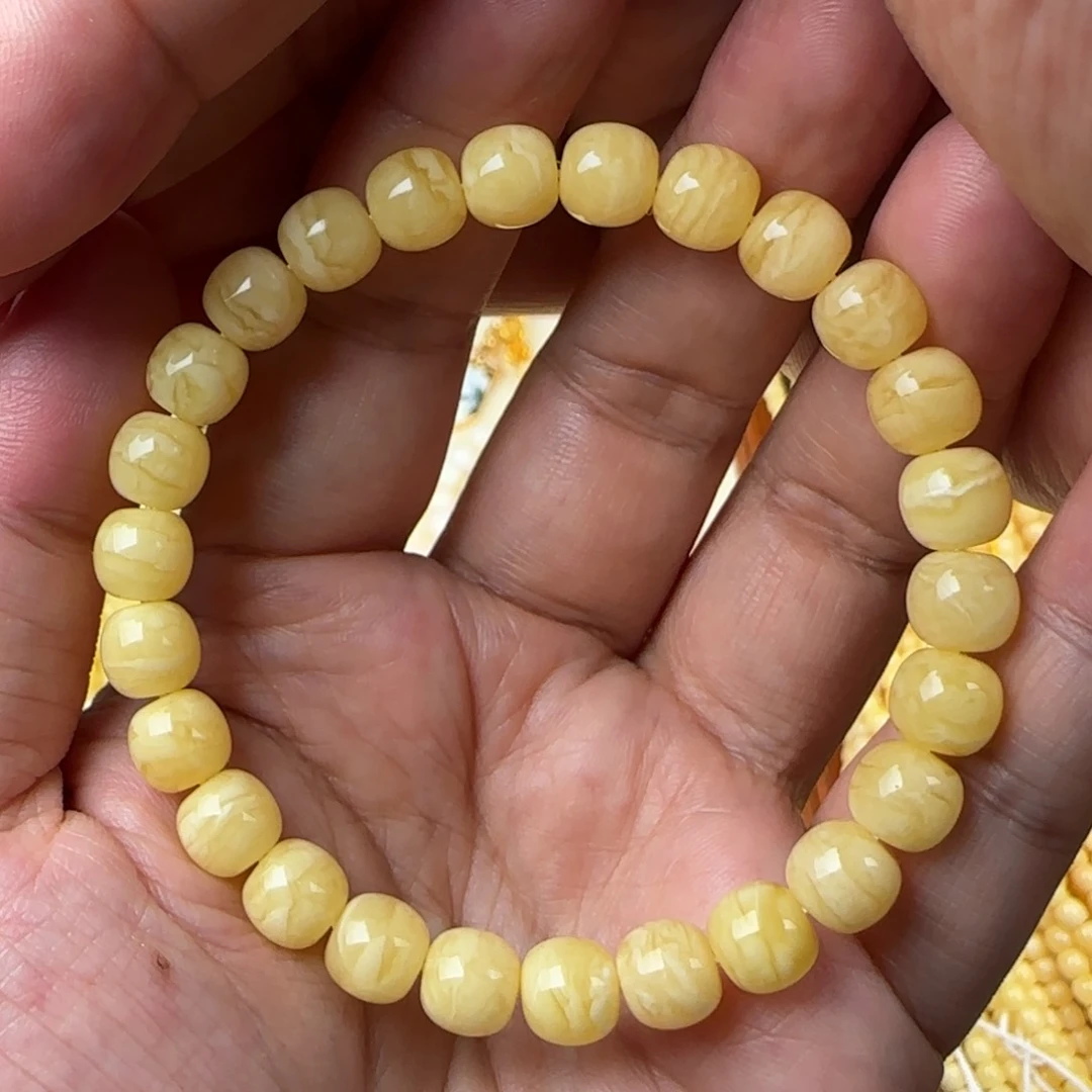 未镶嵌琥珀手链8咪