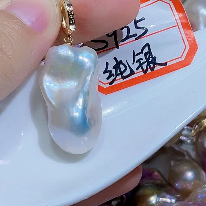 淡水珍珠银S925镶嵌颈饰