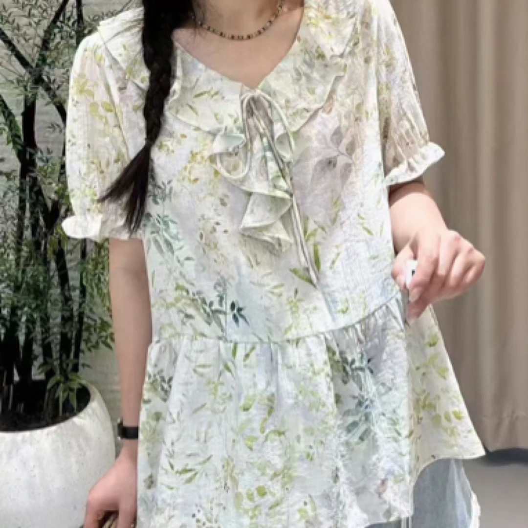 流依涵68623夏季宽松休闲时尚上衣