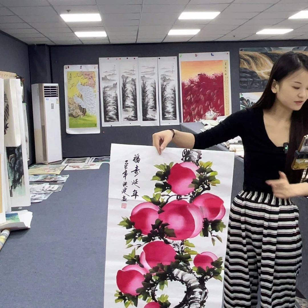 国画作品小姐姐放漏…