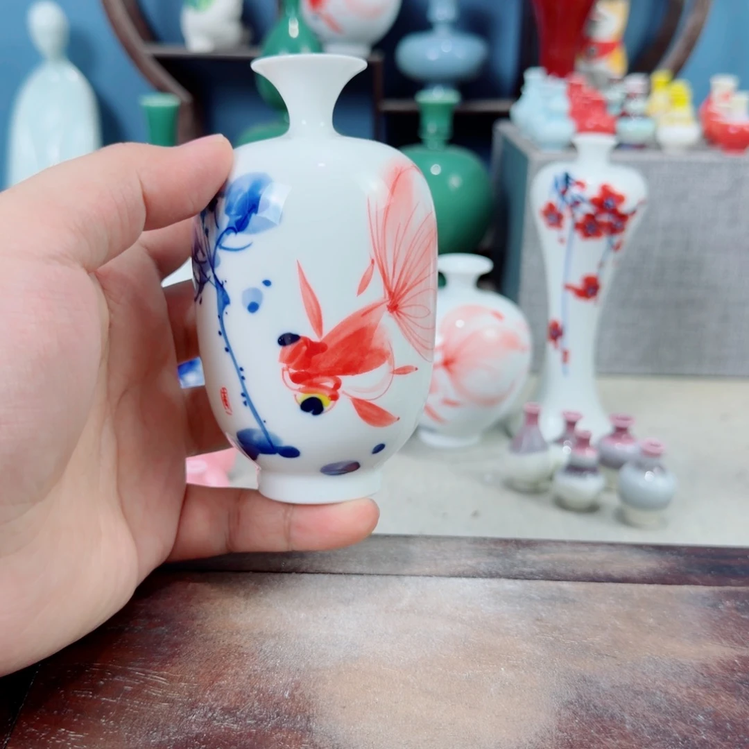 陶瓷手工小花器摆件