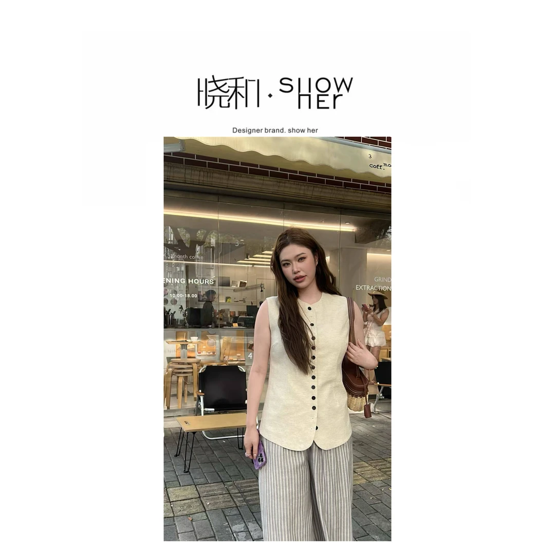 SHOW  HER  【纽扣马甲】单排扣修身型马夹小香风设计感气质