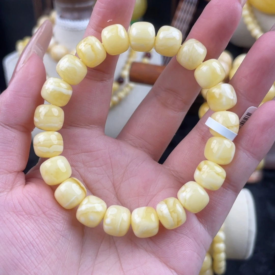 琥珀未镶嵌裸石浓蜡浓白10➕