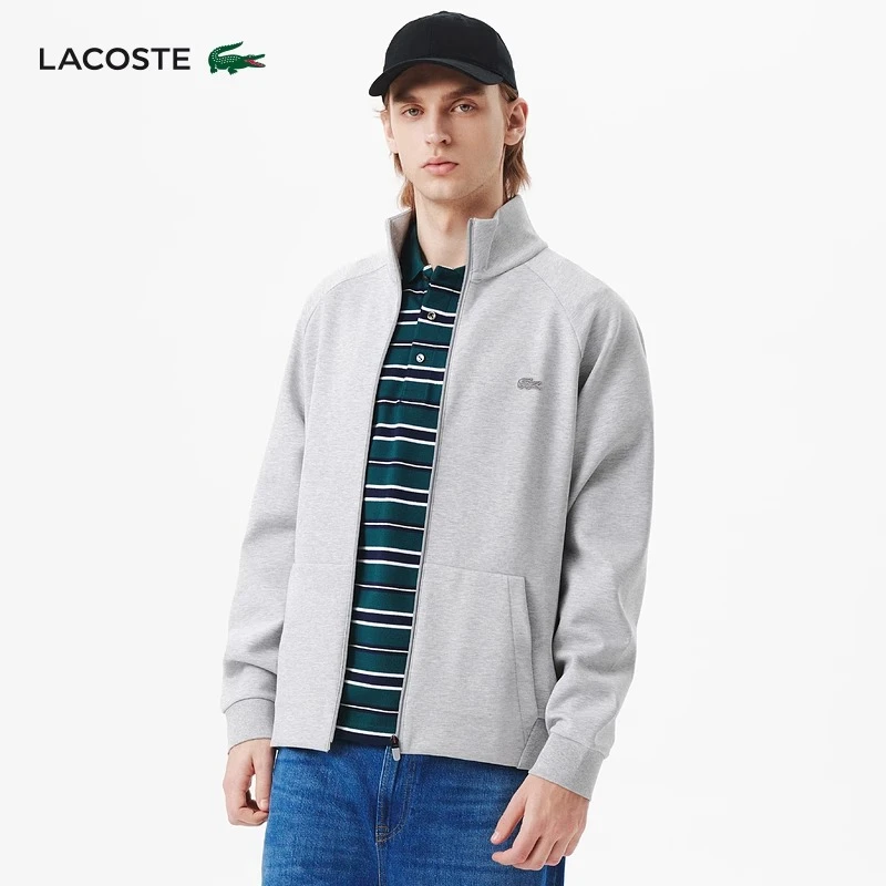LACOSTE法国鳄鱼男装25春季新款连肩袖拉链卫衣|SH9559
