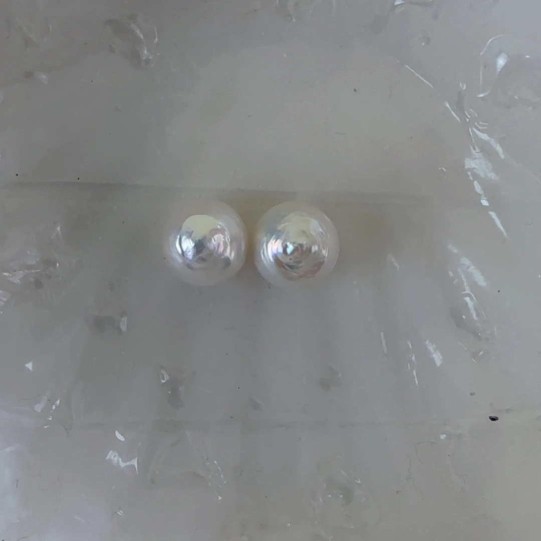 银S925镶嵌淡水珍珠耳饰