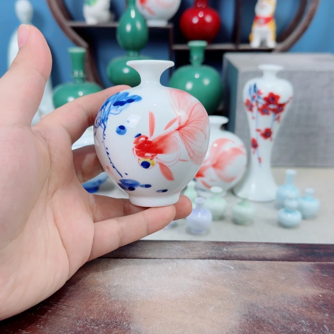 陶瓷手工小花器摆件