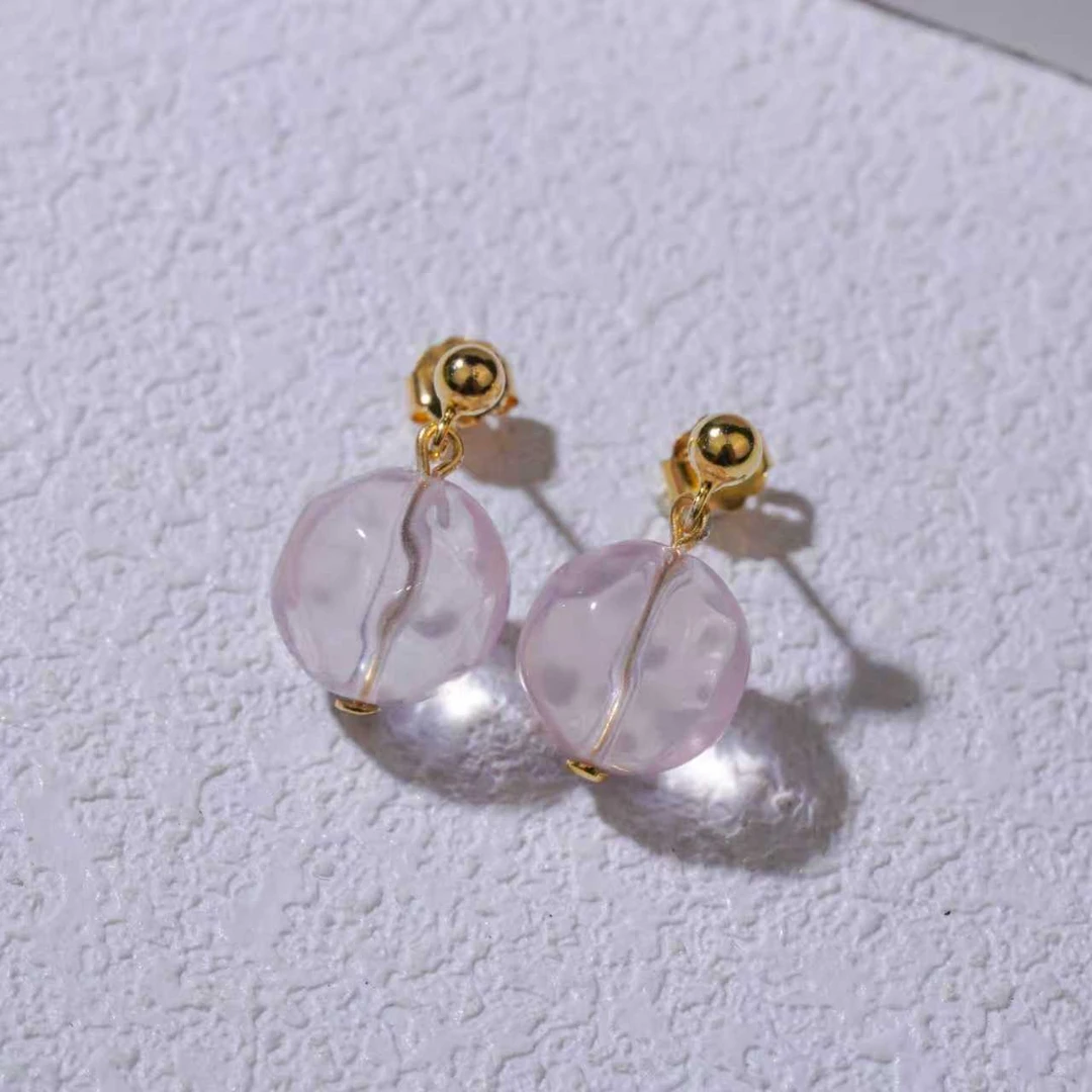 【美满耳饰】水晶耳钉925（天然珠宝多样性发其一）