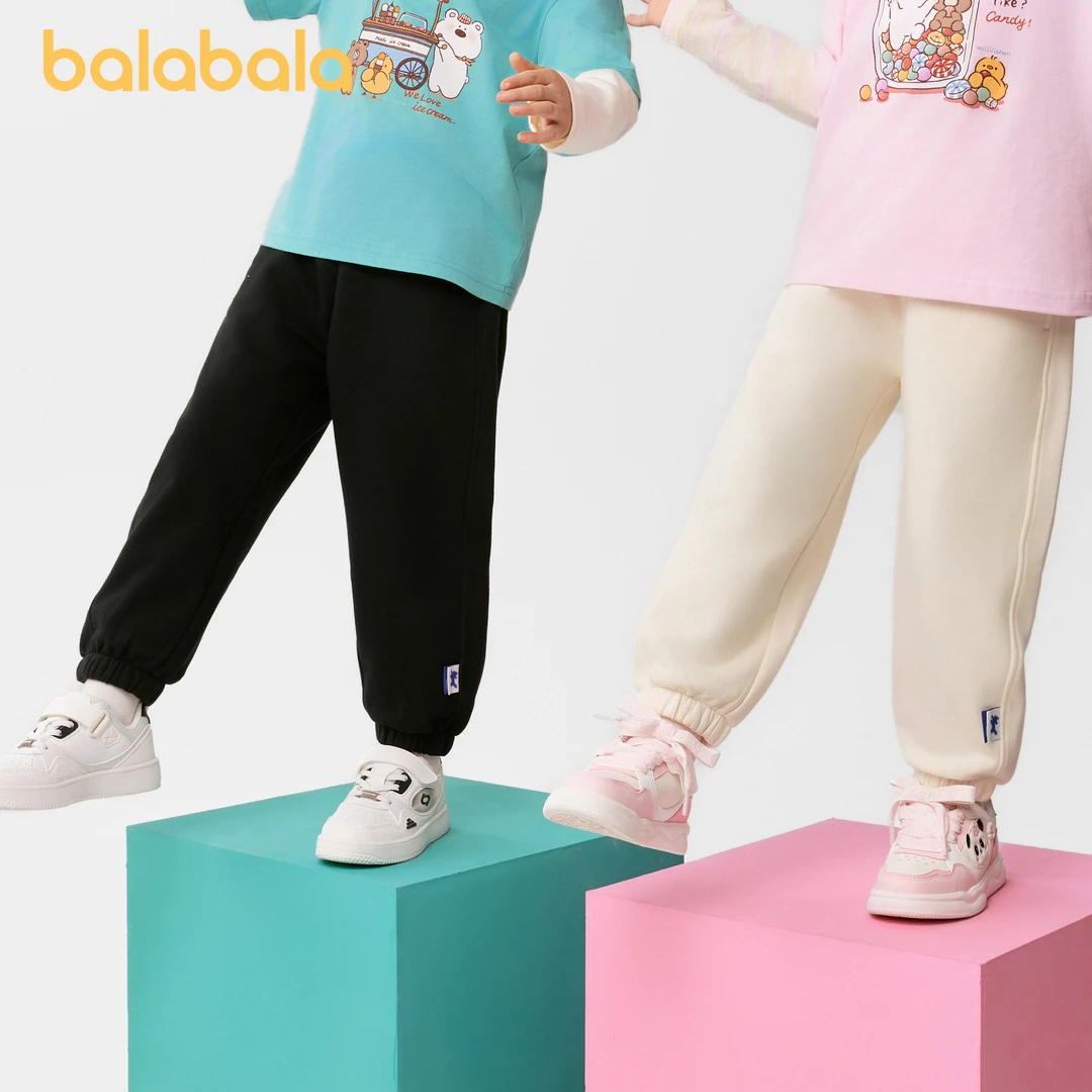 巴拉巴拉裤子男女童亲子长裤春秋2025宽松时尚休闲户外运动