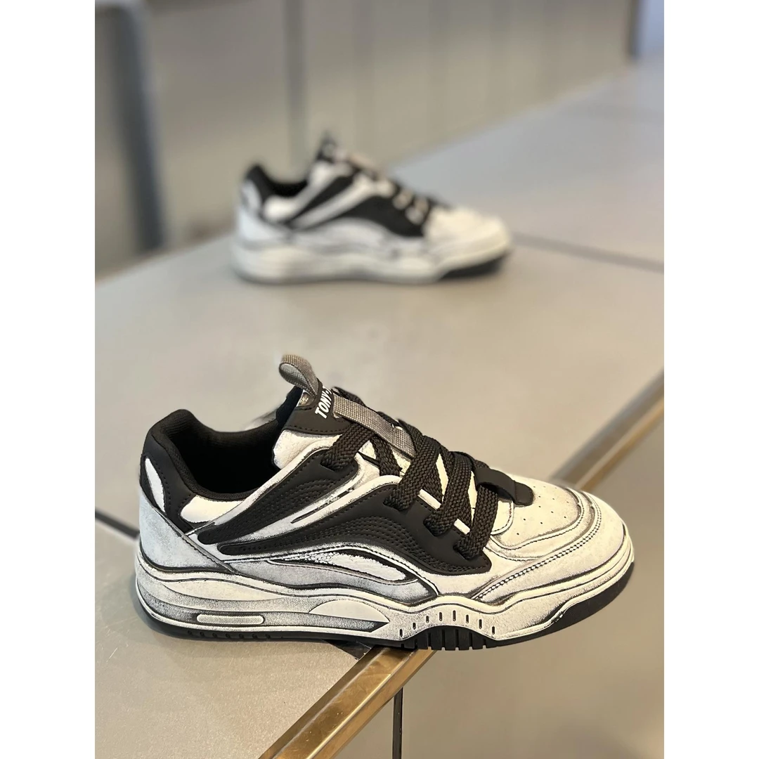 【香港DcSU&Shoes官方正品】脏脏鞋休闲时尚做旧轻便系带款阿甘鞋