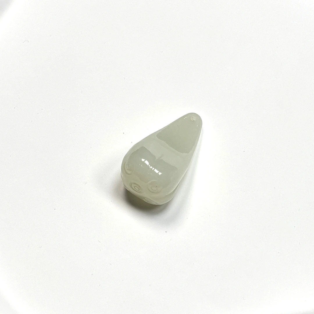天然和田玉白玉莲蓬吊坠 编绳款  MA050（颜色微不同）