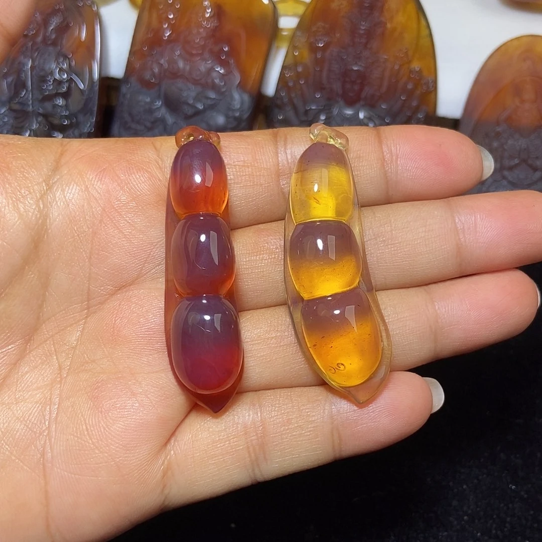 琥珀颈饰未镶嵌缅甸天然琥珀吊坠