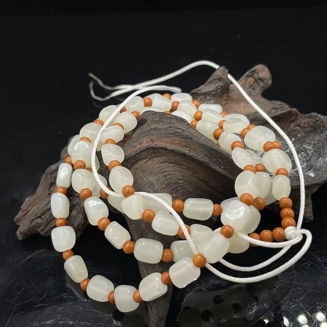 A128 和田玉珠链 QQ522813