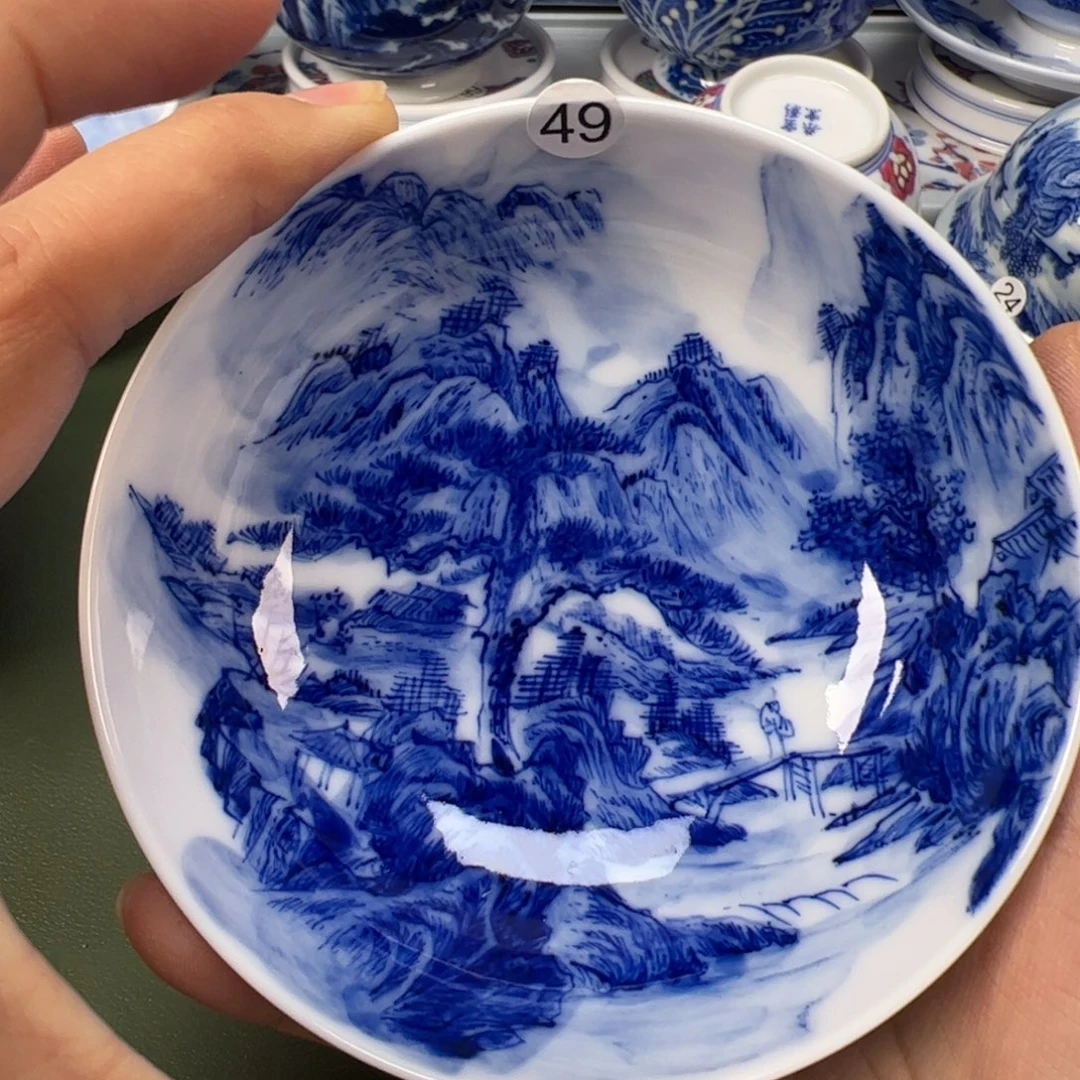 陶瓷景德镇纯手工纯手绘茶具木木49