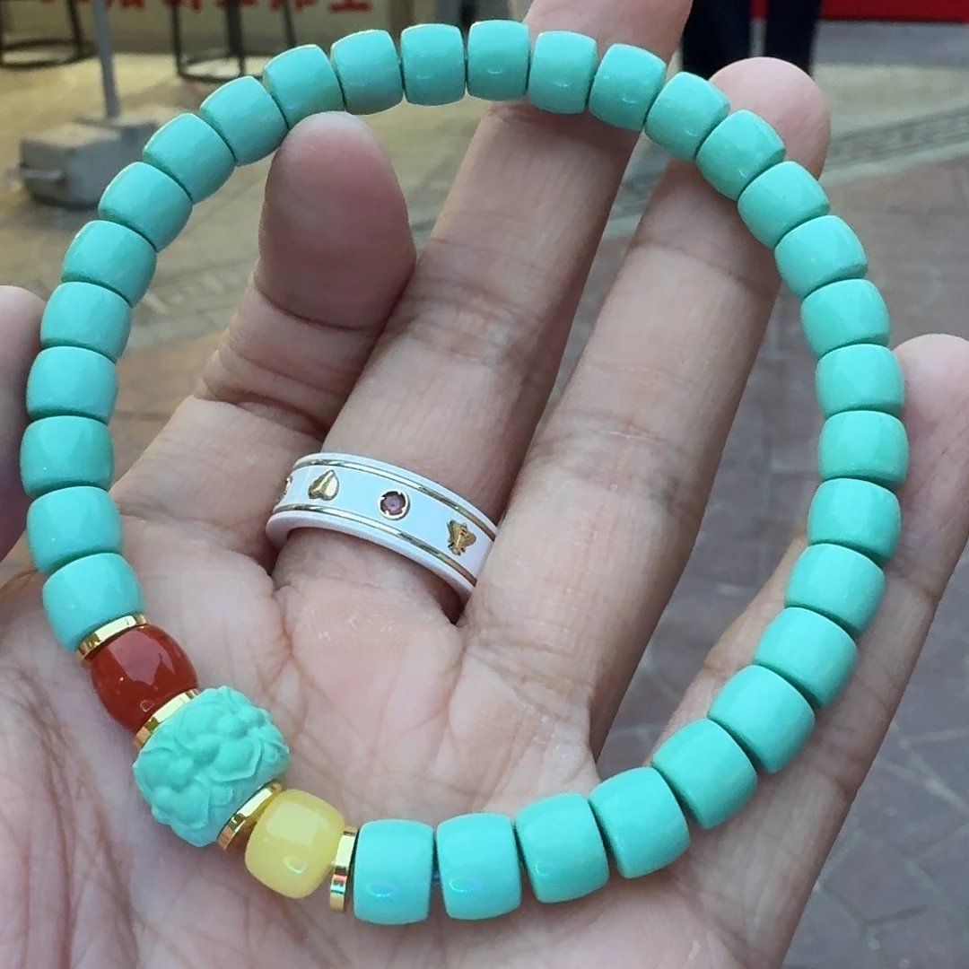 手串草珠菩提绿直切手串