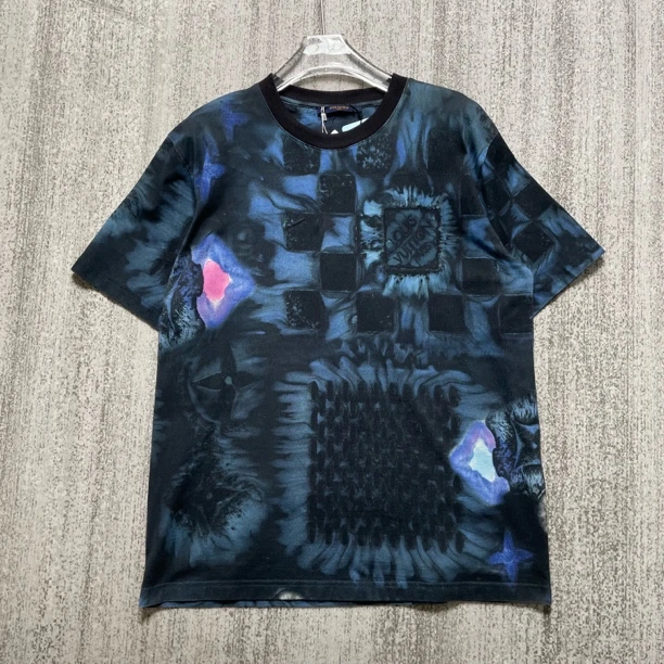 99新 LouisVuitton/路易威登 数码印花圆领短袖/XL码/5667