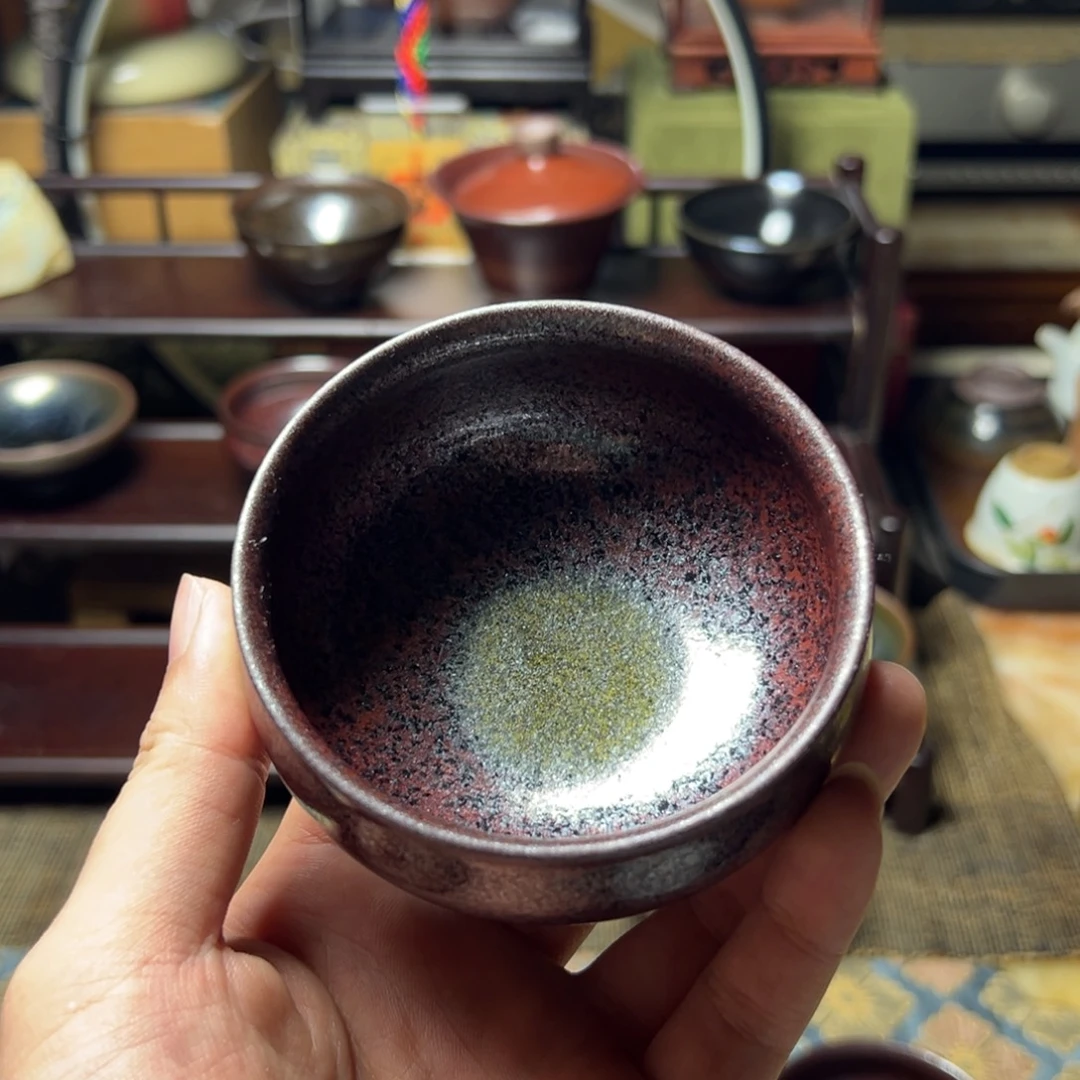 O***！茶盏柴烧牛血铁锈飞鸟