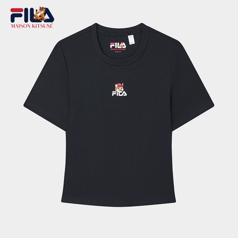 FILA X MAISON KITSUNÉ斐乐女款多彩T恤联名款简约显瘦短袖