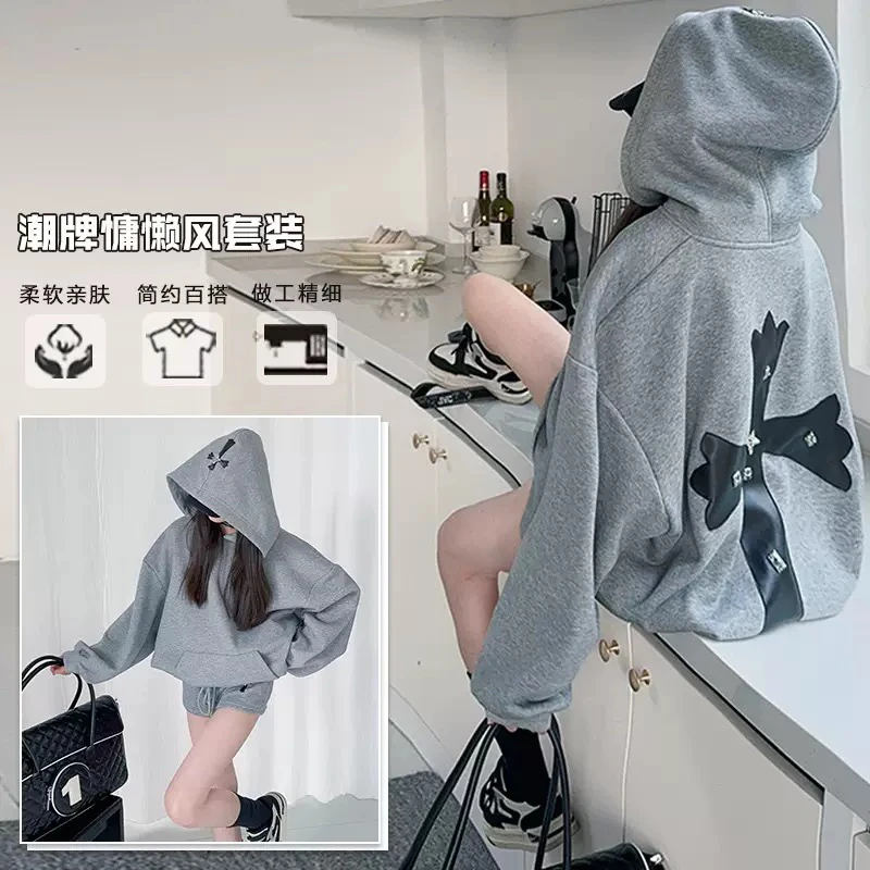 清小柔童装灰色美式套装
