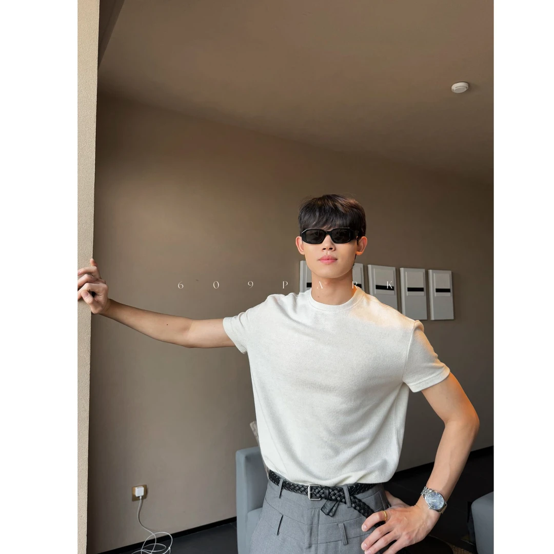 609PARK 极简内搭 针织合身半袖圆领短袖纯色876