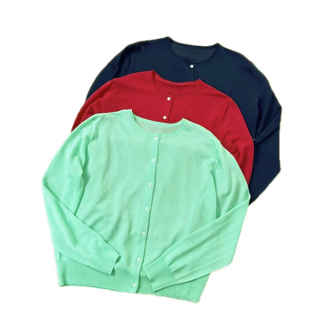 【秀秀新品】 夏季防晒莱赛尔长袖冰凉针织开衫