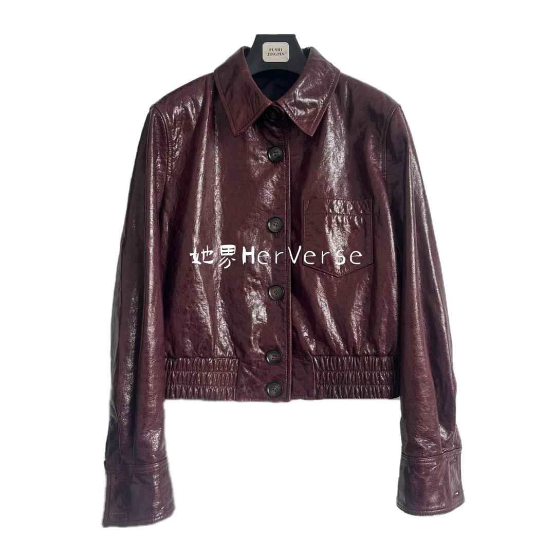 [她界HerVerse] 西班牙绵羊皮 油蜡 真皮外套 2025春季  ZB-2505