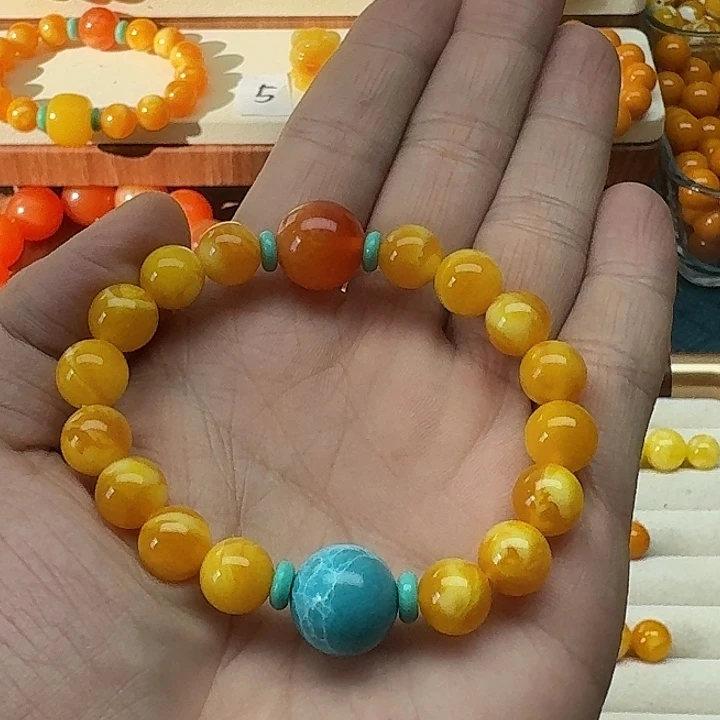 夜***猫非金属精品老蜡色素串搭配一条