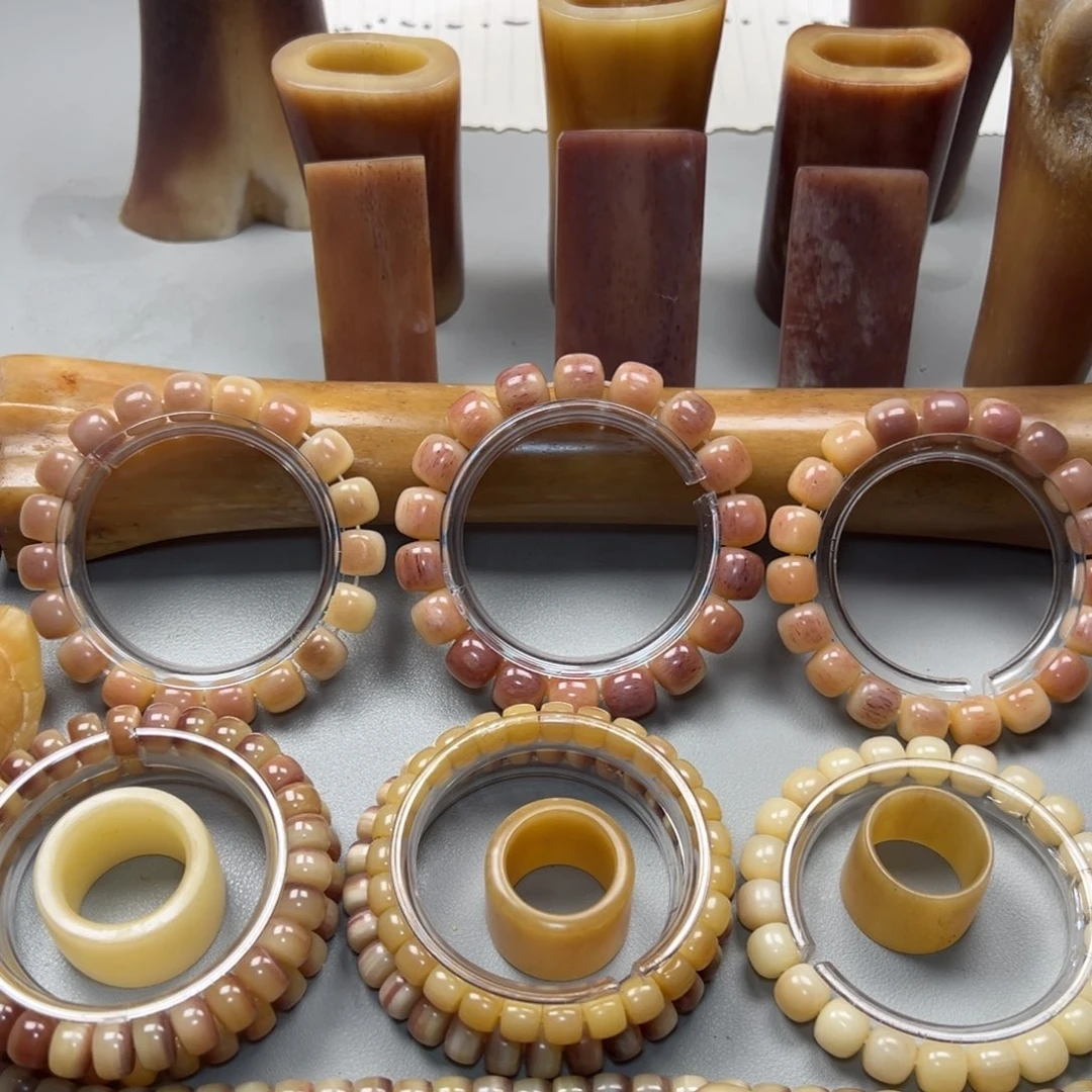 驼骨手串/手链馨*精品驼骨黄润手把件