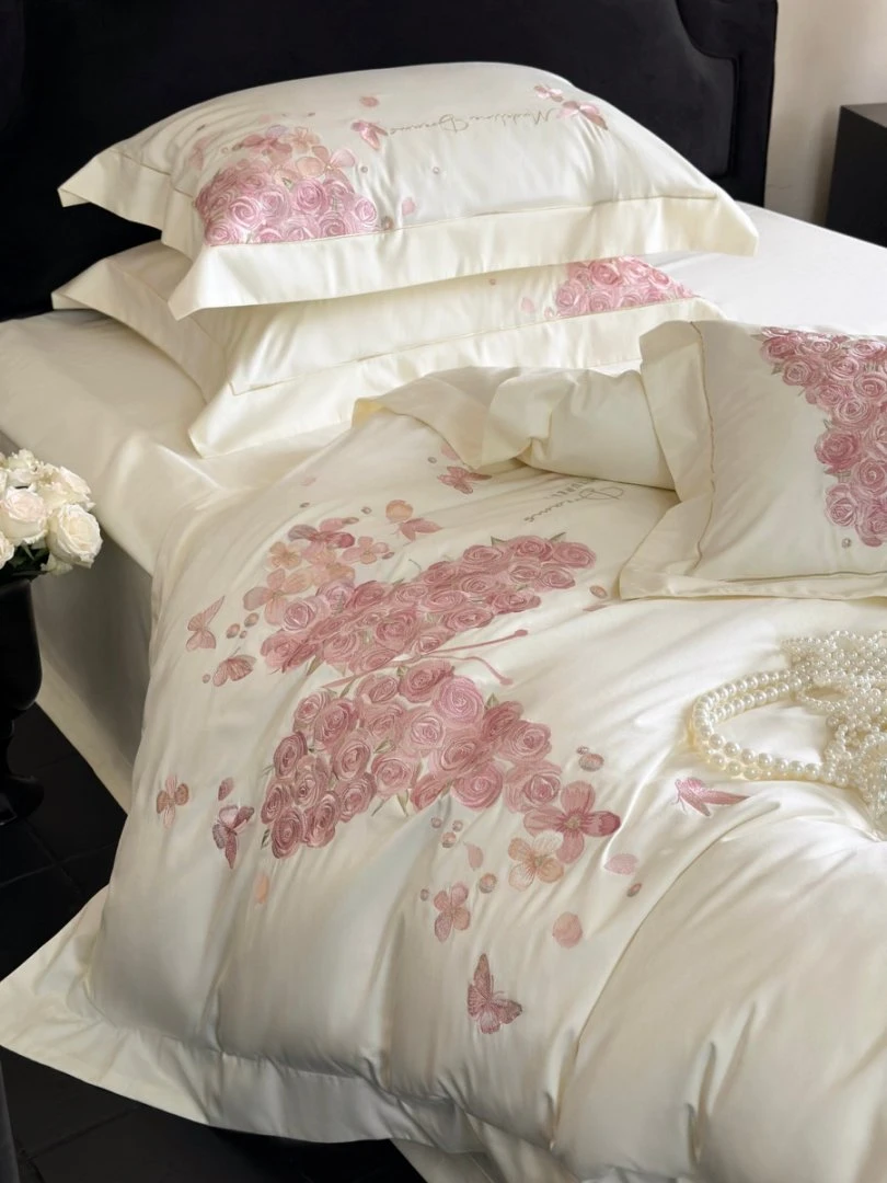 巴洛克之恋-实体！100%全棉长绒棉四季款高奢系列丝滑刺绣款 XHH