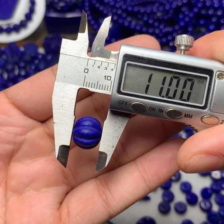 青金石未镶嵌南瓜珠