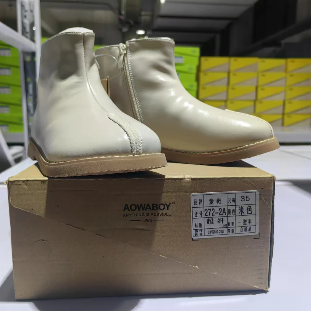 短靴童鞋马丁靴雪地靴女公主风粗跟男休闲女靴皮靴272